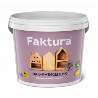 Faktura / Фактура лак антисептик на водной основе с ионами серебра и воском для наружных и внутренни
