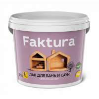 Faktura / Фактура лак для бани и сауны термостойкий с ионами серебра и натуральным воском
