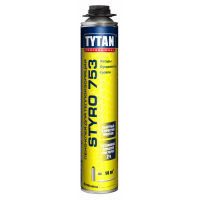 Tytan Professional Styro 753 Gun / Титан однокомпонентный полиуретановый клей для наружной теплоизол