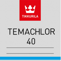 Tikkurila Temachlor 40 / Тиккурила Темахлор 40  полуглянцевая краска хлоркаучуковая однокомпонентная