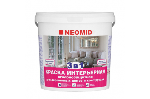 Neomid / Неомид матовая краска огнезащитная для дерева внутри помещения