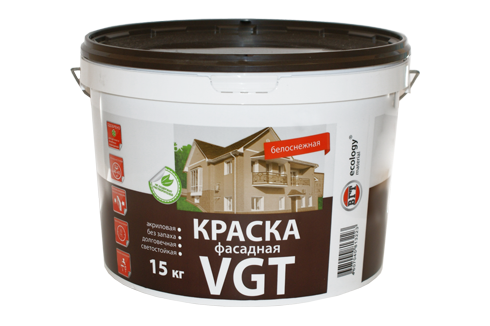 Краска фасадная vgt белоснежная. VGT Superwhite ВД-АК-1180. VGT Superwhite ВД-АК-1180 15 кг. Краска ВД-АК-1180 фасадная белая (15кг) ВГТ. Краска акриловая VGT ВД-АК-1180.