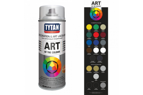 Tytan Professional Art of the colour / Титан аэрозольный лак акриловый в балончиках универсальный