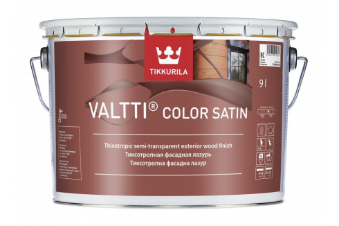 Tikkurila Valtti Color Satin / Тиккурила Валтти Колор Сатин лессирующий антисептик для дерева