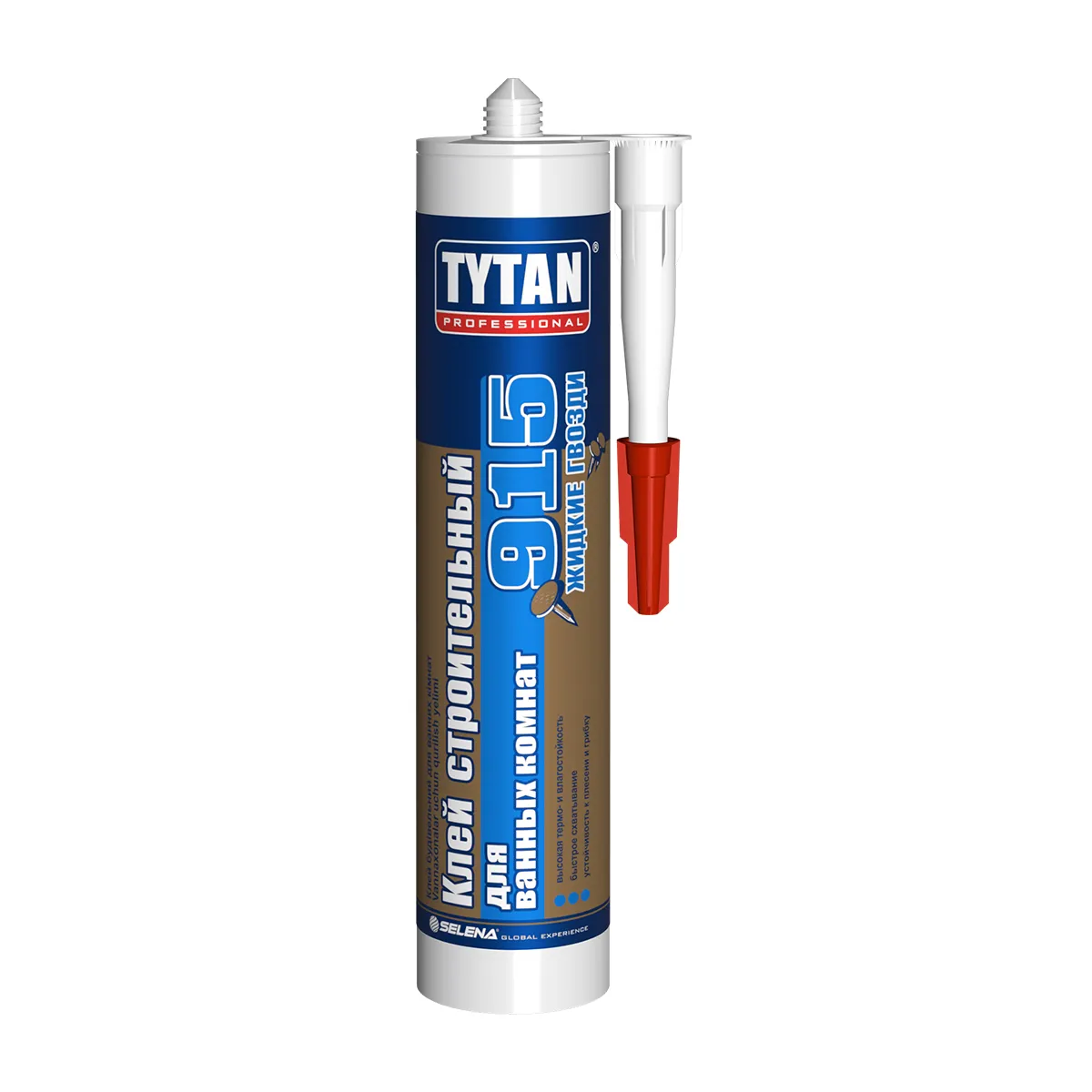 КЛЕЙ СТРОИТЕЛЬНЫЙ №915 ДЛЯ ВАННЫХ КОМНАТ (БЕЛЫЙ) 440 Г (12) "TYTAN PROFESSIONAL"