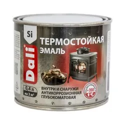 ЭМАЛЬ ТЕРМОСТОЙКАЯ "DALI" СЕРЕБРО 0,4 Л (1/6) "РОГНЕДА"
