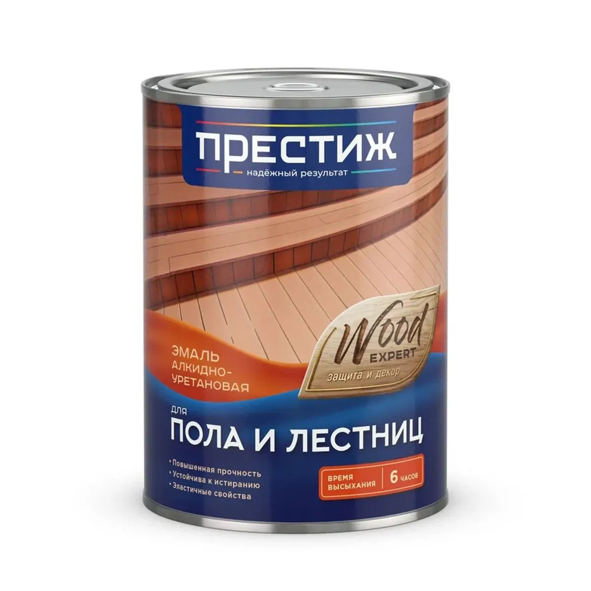 ЭМАЛЬ ДЛЯ ПОЛА АЛКИДНО-УРЕТАН. БЫСТРОСОХН. ЗОЛОТИСТО-КОРИЧНЕВАЯ 0,9 КГ (1/6) "ПРЕСТИЖ"