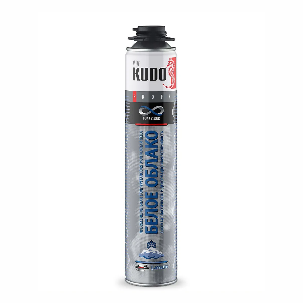 ПЕНА МОНТАЖНАЯ "KUDO PROFF PURE CLOUD" ПРОФИ 1000 МЛ ЗИМНЯЯ (1/12)