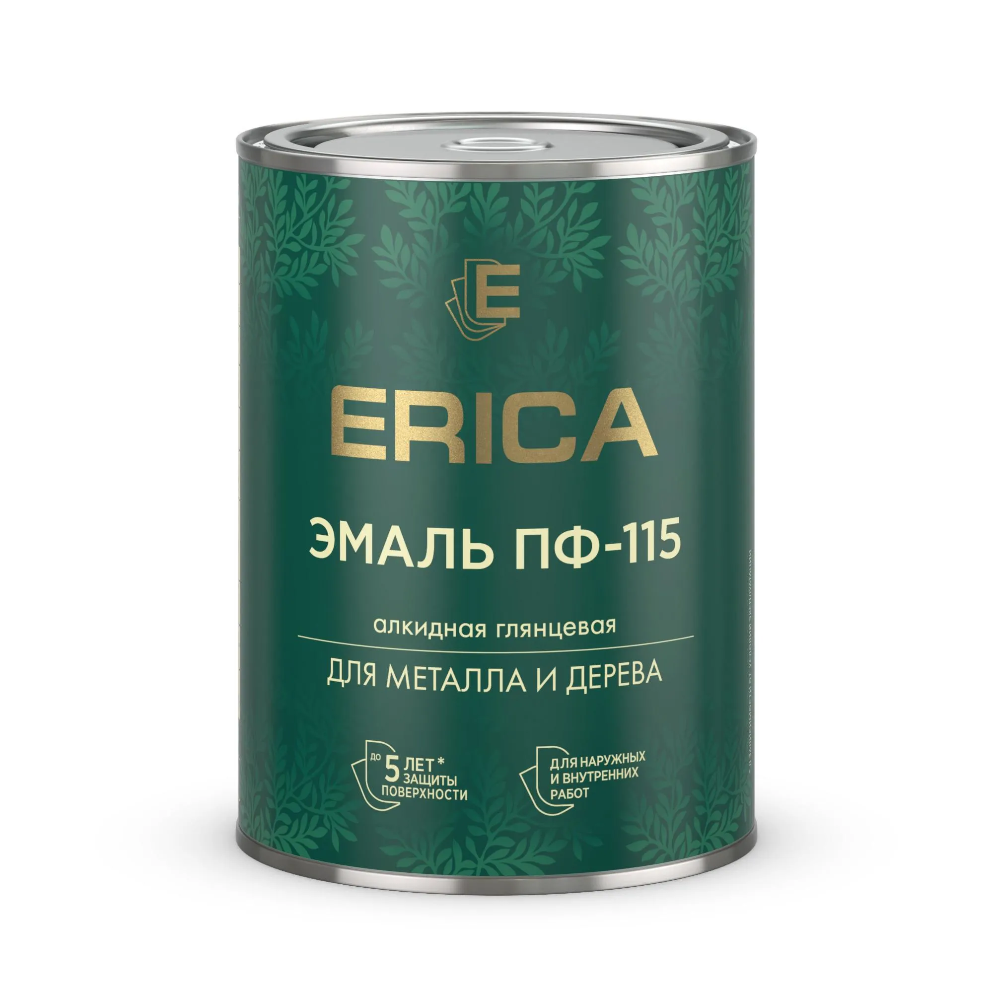 ЭМАЛЬ ПФ-115 "ERICA" ГРАФИТОВАЯ RAL 7024 0,8 КГ (1/14)