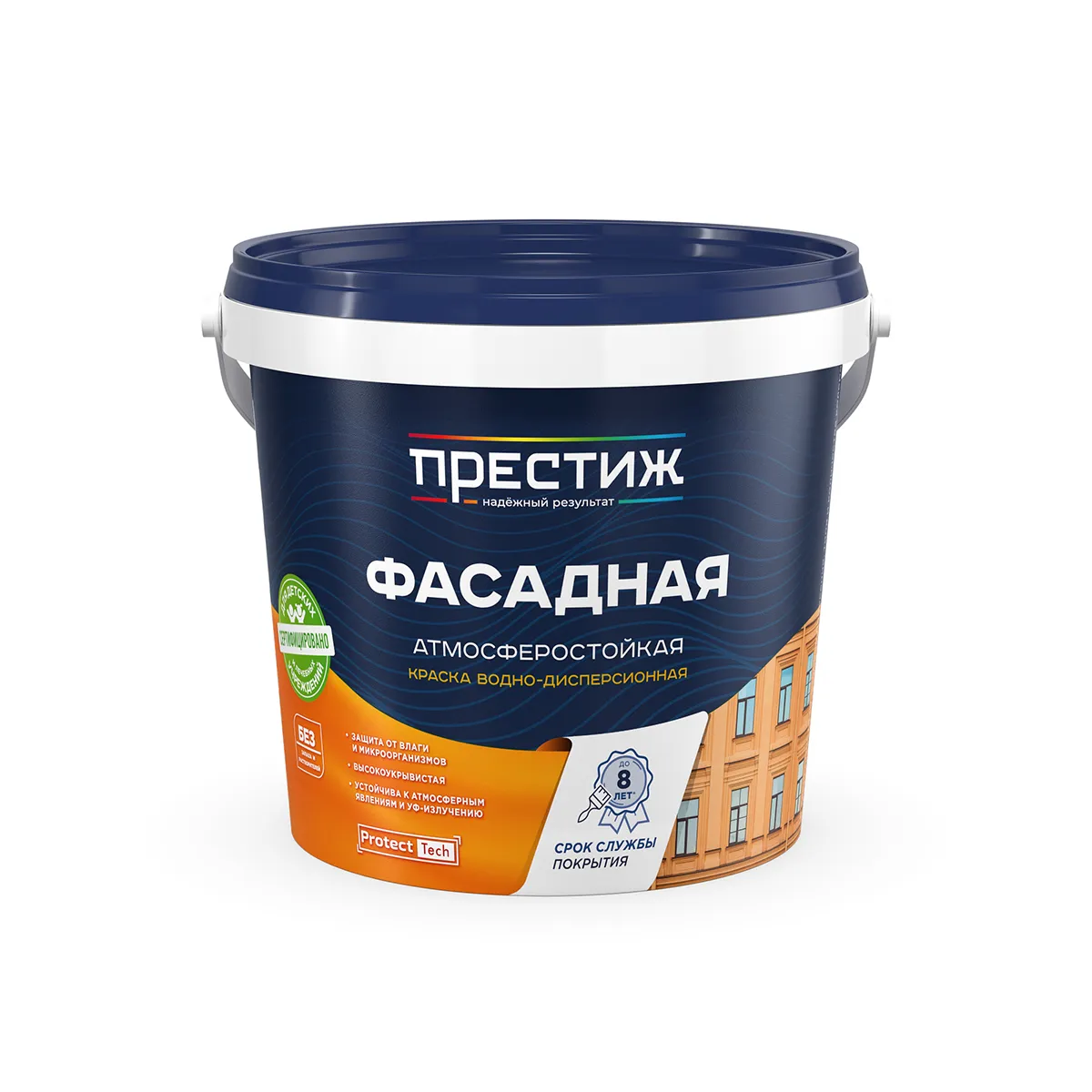 КРАСКА В/Д ФАСАДНАЯ "ПРЕСТИЖ" 1,4 КГ (1/8)