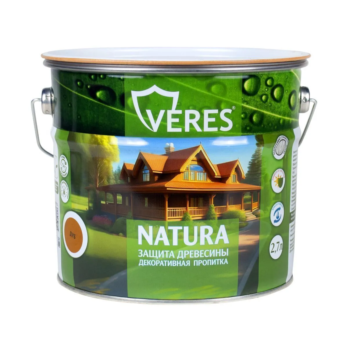 ПРОПИТКА ДЕКОРАТИВНАЯ "NATURA" ДУБ 2,7 Л (1/4) "VERES"