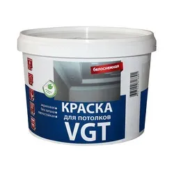 КРАСКА ВД-АК-2180 ДЛЯ ПОТОЛКОВ БЕЛОСНЕЖНАЯ 1,5 КГ (1/6) "ВГТ"