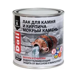 ЛАК ДЛЯ КАМНЯ И КИРПИЧА "DALI" "МОКРЫЙ КАМЕНЬ" АКРИЛОВЫЙ 0,75 Л (1/6) "РОГНЕДА"
