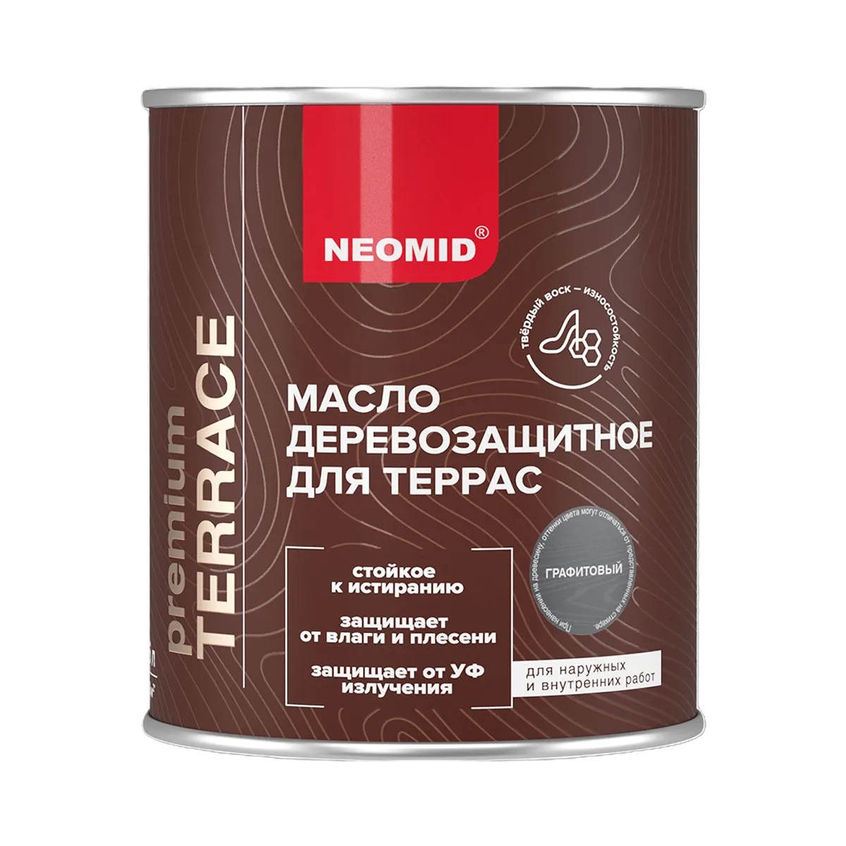 МАСЛО ДЛЯ ТЕРРАС "TERRACE" ГРАФИТ 0,75 Л (1/12) "NEOMID"