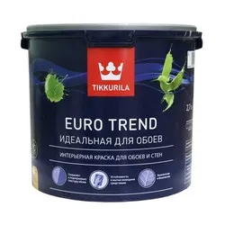 КРАСКА "EURO TREND"  БАЗА С  2,7 Л (1)  ИНТЕРЬЕРНАЯ ДЛЯ ОБОЕВ И СТЕН "ТИККУРИЛА"