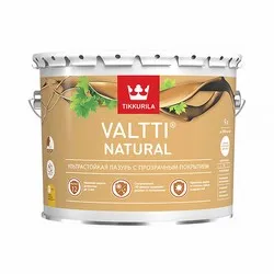 ВАЛТТИ NATURAL 9 Л (1)  УЛЬТРАСТОЙКАЯ ЛАЗУРЬ  БЕСЦВЕТНАЯ "ТИККУРИЛА"