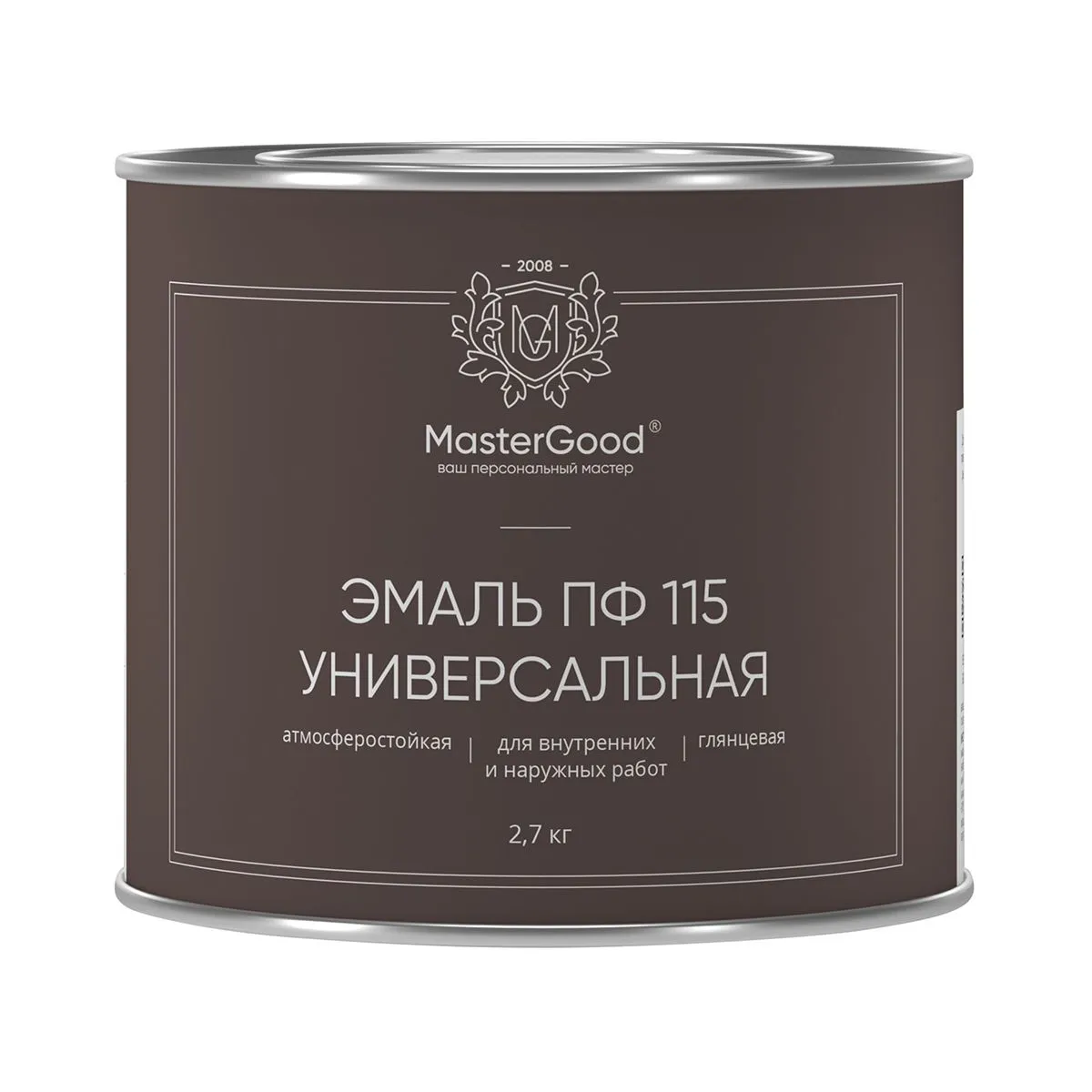 ЭМАЛЬ ПФ-115 ЧЕРНАЯ 2,7 КГ (1/6) "MASTERGOOD"