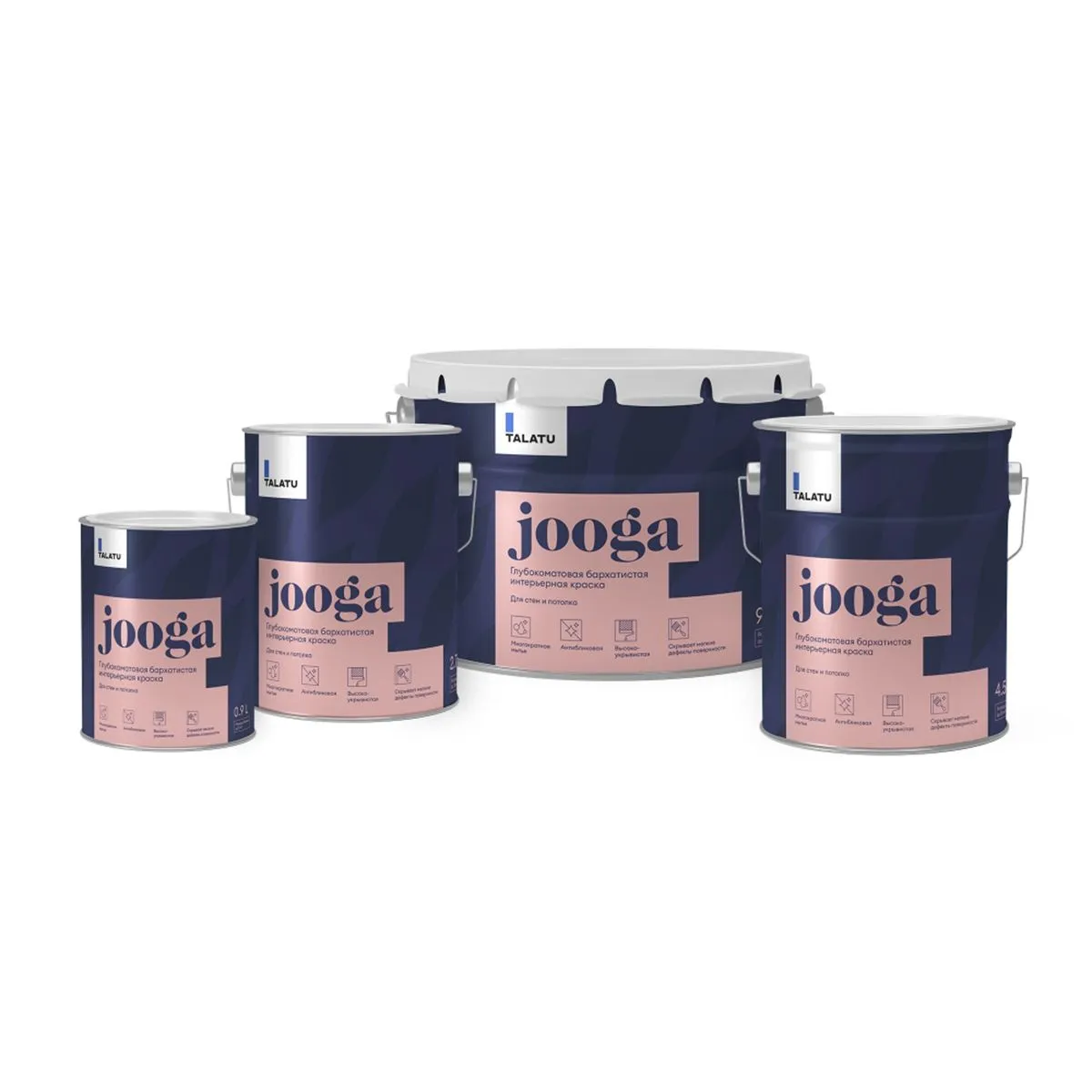 КРАСКА "JOOGA" ДЛЯ СТЕН И ПОТОЛКОВ БАЗА C 2,7 Л (1) "TALATU"