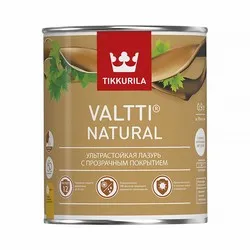 ВАЛТТИ NATURAL  0,9 Л (1/6)  УЛЬТРАСТОЙКАЯ ЛАЗУРЬ  БЕСЦВЕТНАЯ "ТИККУРИЛА"