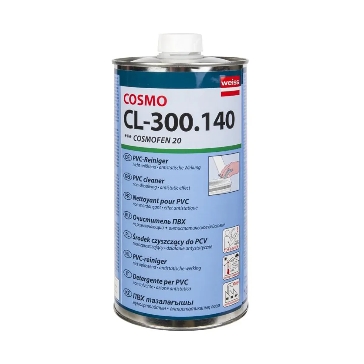 ОЧИСТИТЕЛЬ ДЛЯ ПВХ "COSMO CL 300.140" (COSMOFEN 20) 1000 МЛ (1/12)