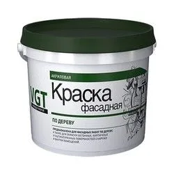 КРАСКА ВД-АК-1180 ФАСАДНАЯ ПО ДЕРЕВУ БЕЛАЯ 15 КГ (1) "ВГТ"