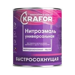 ЭМАЛЬ НЦ-132 БЕЛАЯ 1,7 КГ (1/6) "KRAFOR"