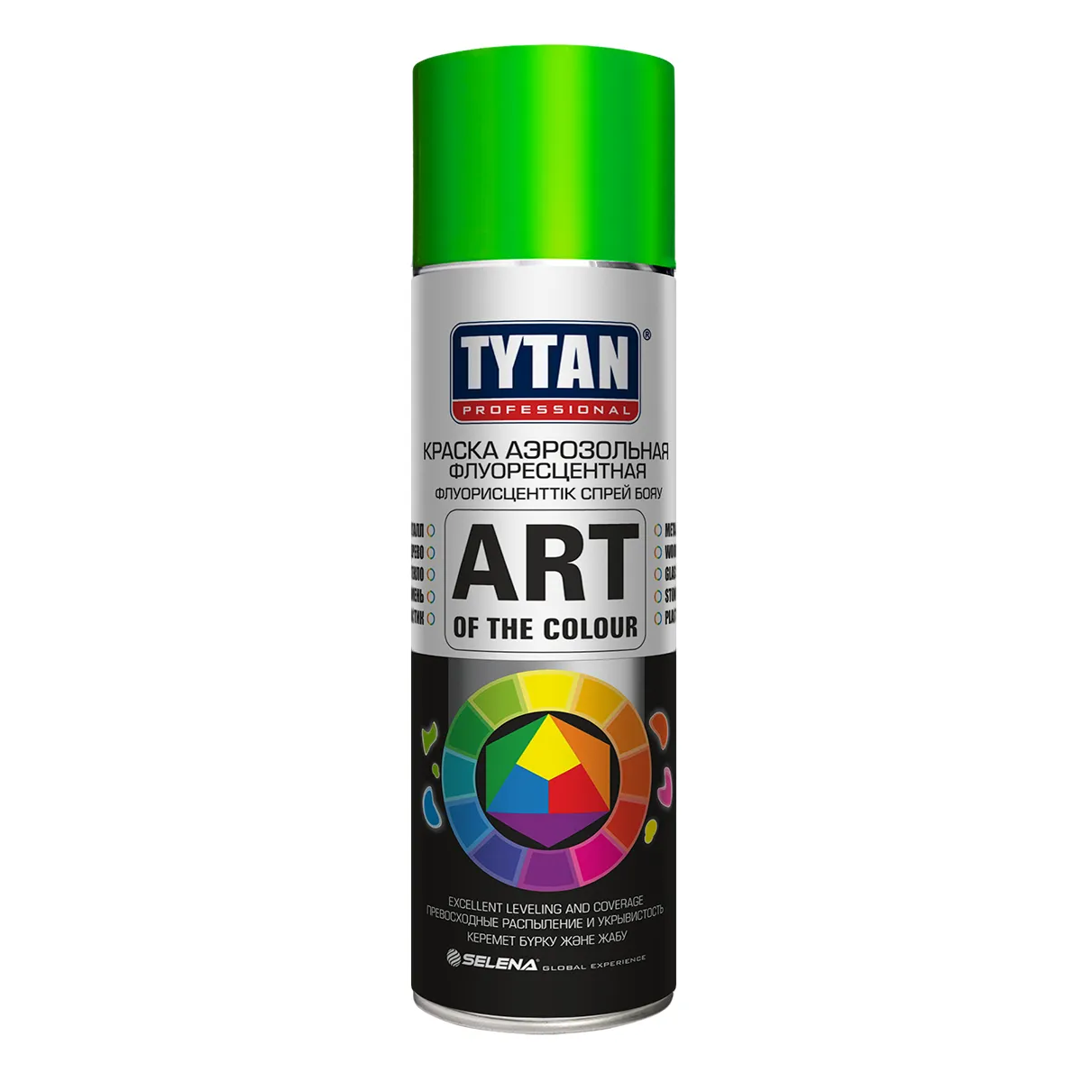 КРАСКА АЭРОЗОЛЬ ФЛУОРЕСЦЕНТ. "TYTAN PROFESSIONAL" ART ЗЕЛЕНАЯ 400 МЛ (12)