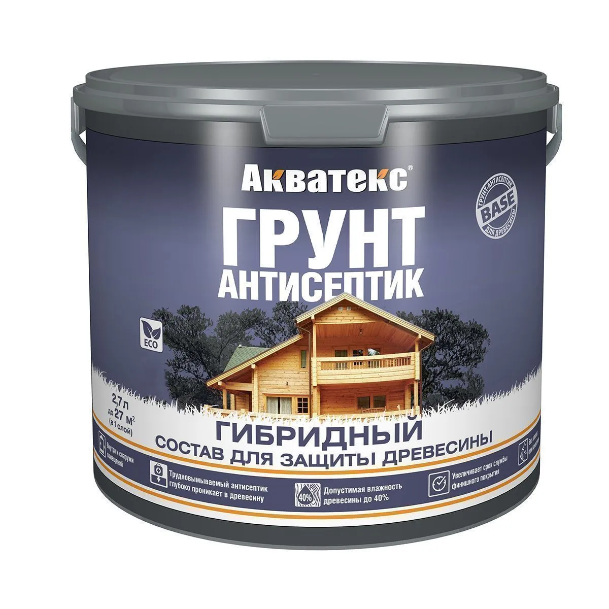 АКВАТЕКС ГРУНТ-АНТИСЕПТИК ГИБРИДНЫЙ 2,7 Л (1) "РОГНЕДА"