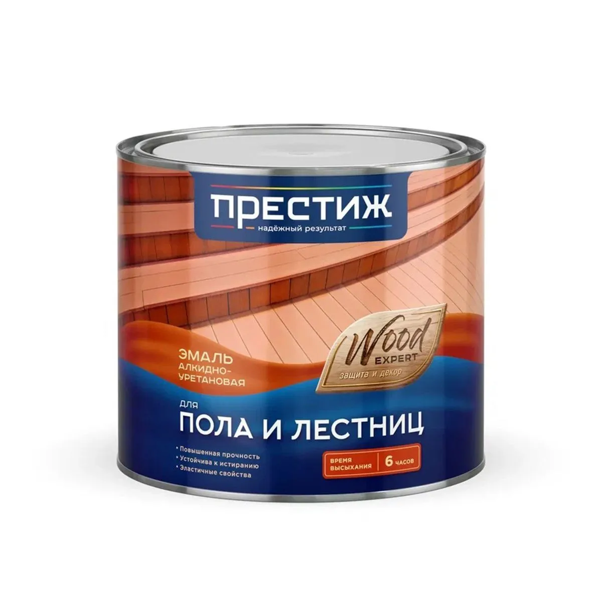 ЭМАЛЬ ДЛЯ ПОЛА АЛКИДНО-УРЕТАН. БЫСТРОСОХН. ЗОЛОТИСТО-КОРИЧНЕВАЯ 1,9 КГ (1/6) "ПРЕСТИЖ"