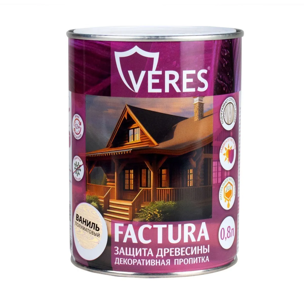 ПРОПИТКА ДЕКОРАТИВНАЯ "FACTURA" ВАНИЛЬ 0,8 Л (1/8) "VERES"