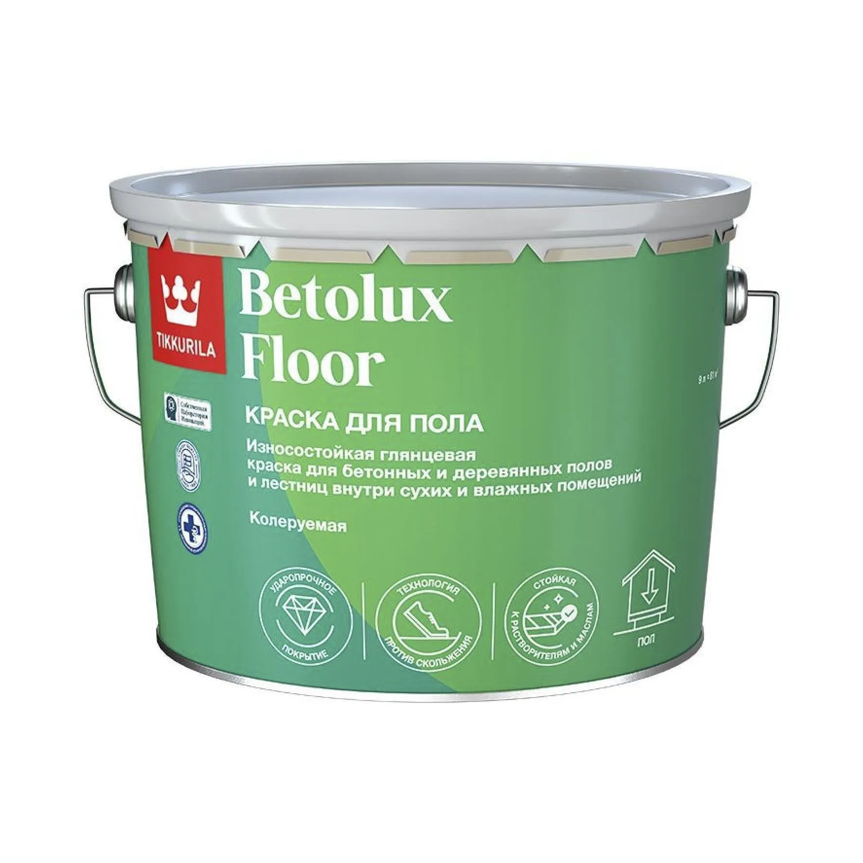 КРАСКА ДЛЯ ПОЛА "BETOLUX FLOOR" БАЗА А 9 Л (1) "ТИККУРИЛА"