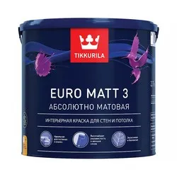 КРАСКА "EURO MATT-3"  2,7 Л (1)  ИНТЕРЬЕРНАЯ "ТИККУРИЛА"