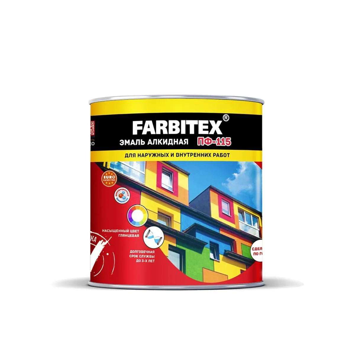 ЭМАЛЬ ПФ-115 ХАКИ 2,7 КГ (6) "FARBITEX"