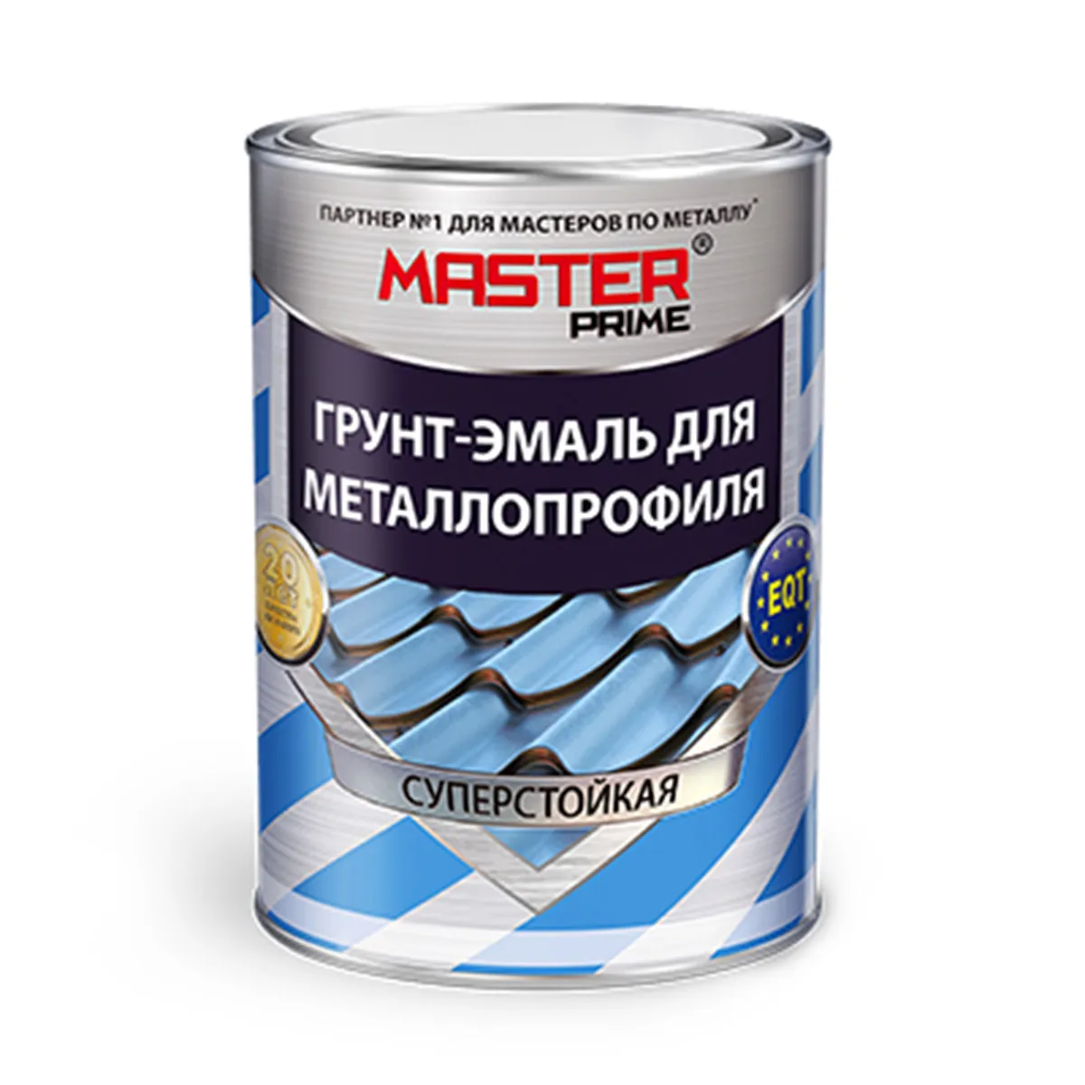 ГРУНТ-ЭМАЛЬ ДЛЯ МЕТАЛЛОПРОФИЛЯ RAL 7004 СИГНАЛЬНЫЙ СЕРЫЙ 0,9 КГ (1/14) "MASTER PRIME"