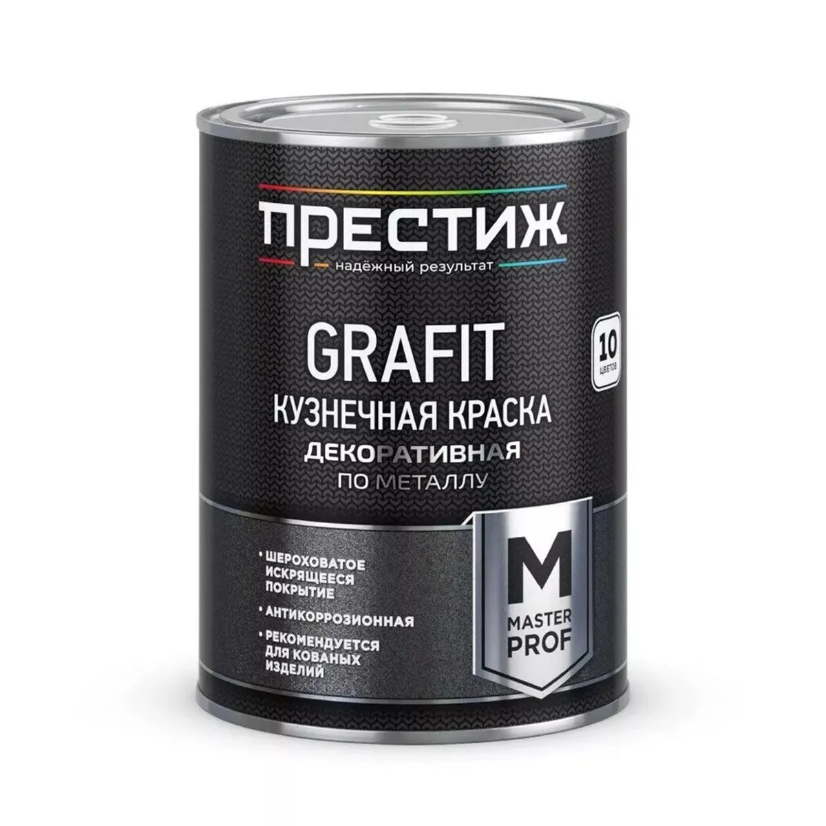 КРАСКА КУЗНЕЧНАЯ С ЭФФЕКТОМ "GRAFIT"  КОРИЧНЕВАЯ 0,9 КГ (6) "ПРЕСТИЖ"