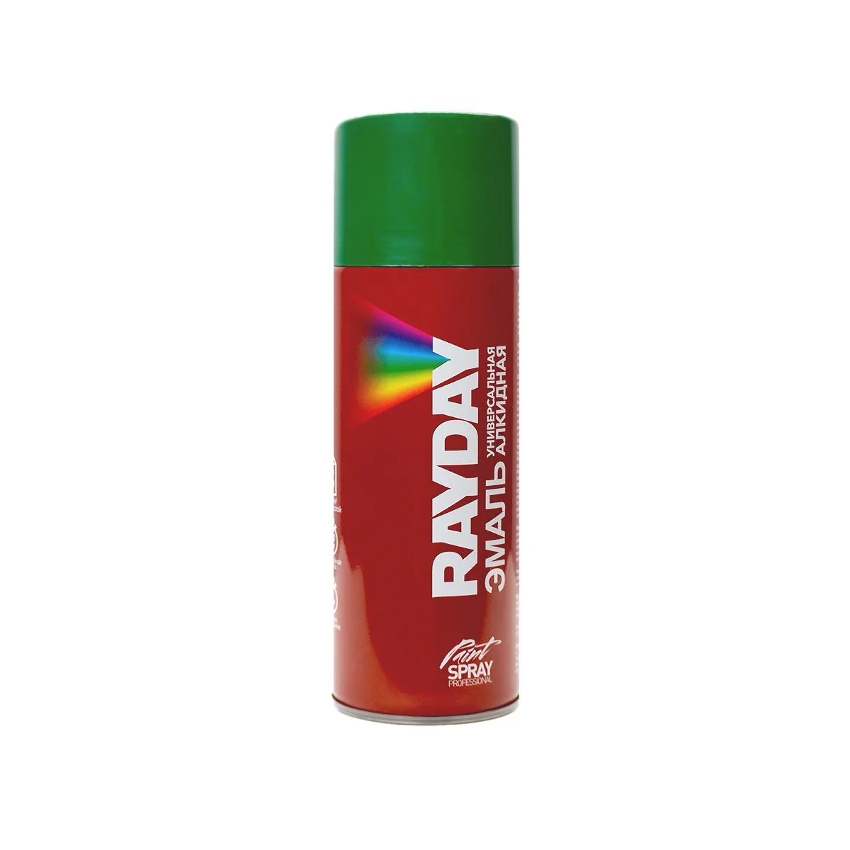 КРАСКА АЭРОЗОЛЬ АЛКИДНАЯ RAL 6024 ЗЕЛЕНАЯ 520 МЛ (1/12) "RAYDAY" RD-038