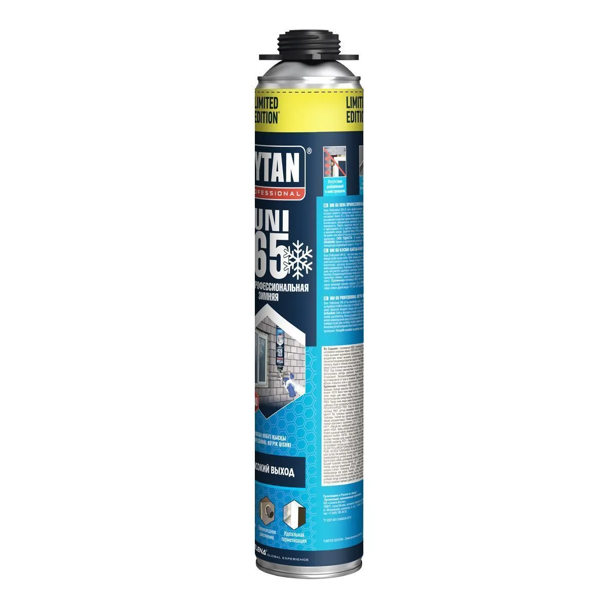 ПЕНА МОНТАЖНАЯ "TYTAN PROFESSIONAL 65 UNI LIMITED EDITION" ПРОФИ 750 МЛ ЗИМНЯЯ (12/672)