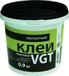 КЛЕЙ АКРИЛОВЫЙ КОНТАКТНЫЙ 0,9 КГ (6) "ВГТ"