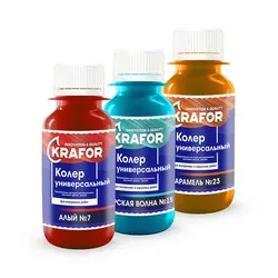 КОЛЕР УНИВЕРСАЛЬНЫЙ № 8 КРАСНО-КОРИЧНЕВЫЙ 450 МЛ (4/24) "KRAFOR"