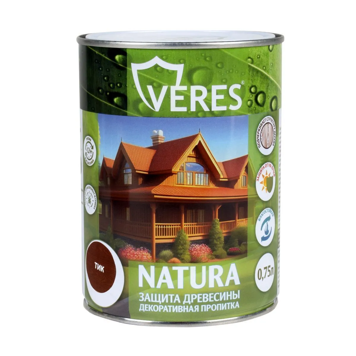 ПРОПИТКА ДЕКОРАТИВНАЯ "NATURA" ТИК 0,75 Л (1/8) "VERES"