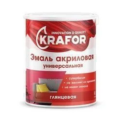 ЭМАЛЬ АКРИЛОВАЯ ГЛЯНЦ. СУПЕРБЕЛАЯ  3 КГ (1) "KRAFOR"