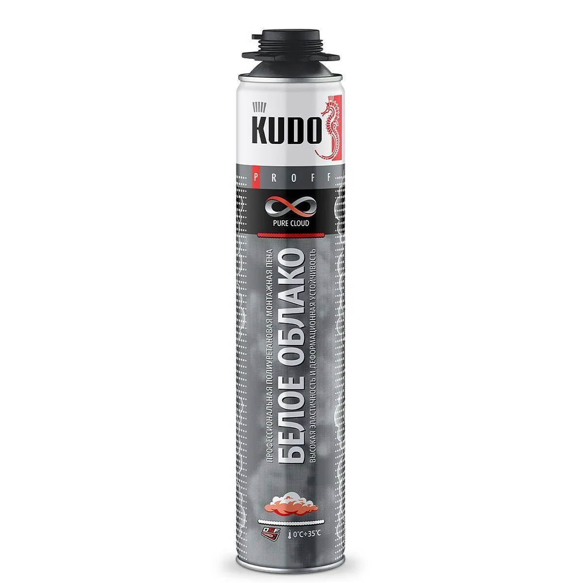ПЕНА МОНТАЖНАЯ "KUDO PROFF PURE CLOUD" ПРОФИ 1000 МЛ ЛЕТНЯЯ (1/12)