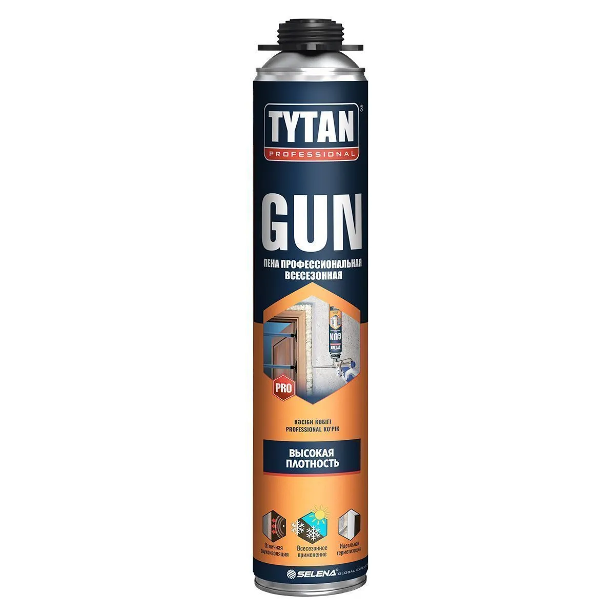 ПЕНА МОНТАЖНАЯ "TYTAN PROFESSIONAL GUN" ПРОФИ 750 МЛ (12) РОССИЯ