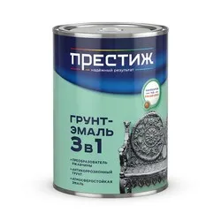 ГРУНТ- ЭМАЛЬ ПО РЖАВЧИНЕ СЕРАЯ  0,9 КГ (1/14) "ПРЕСТИЖ"