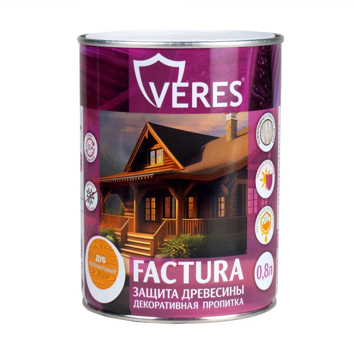 ПРОПИТКА ДЕКОРАТИВНАЯ "FACTURA" ДУБ 0,8 Л (1/8) "VERES"