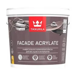 КРАСКА "FACADE ACRYLATE"  5 Л (1) ДЛЯ ФАСАДОВ "ТИККУРИЛА"