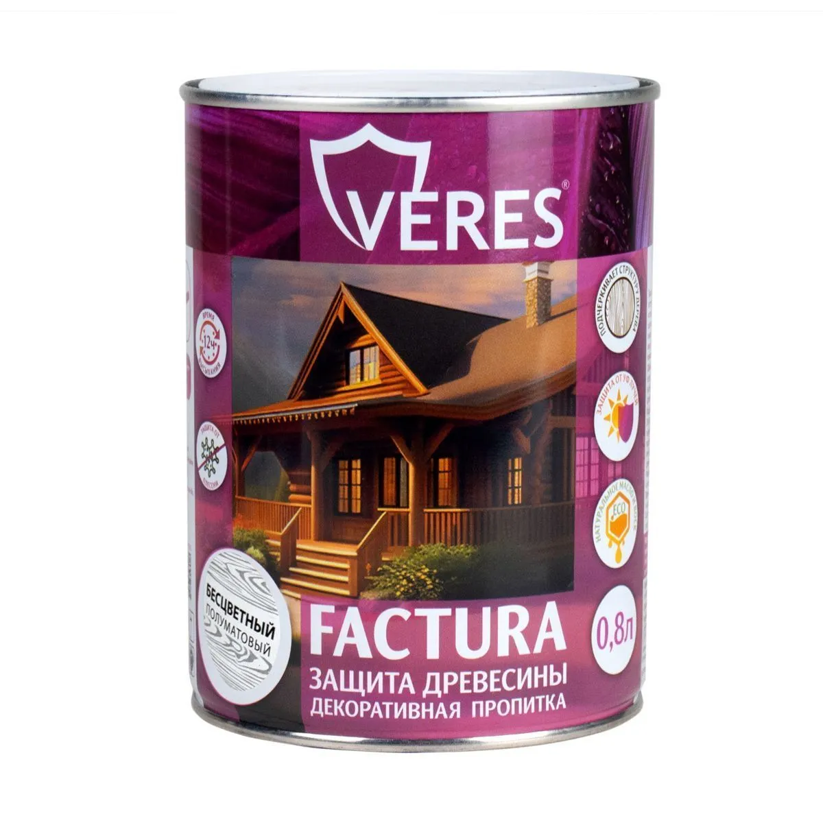 ПРОПИТКА ДЕКОРАТИВНАЯ "FACTURA" БЕСЦВЕТНЫЙ 0,8 Л (1/8) "VERES"
