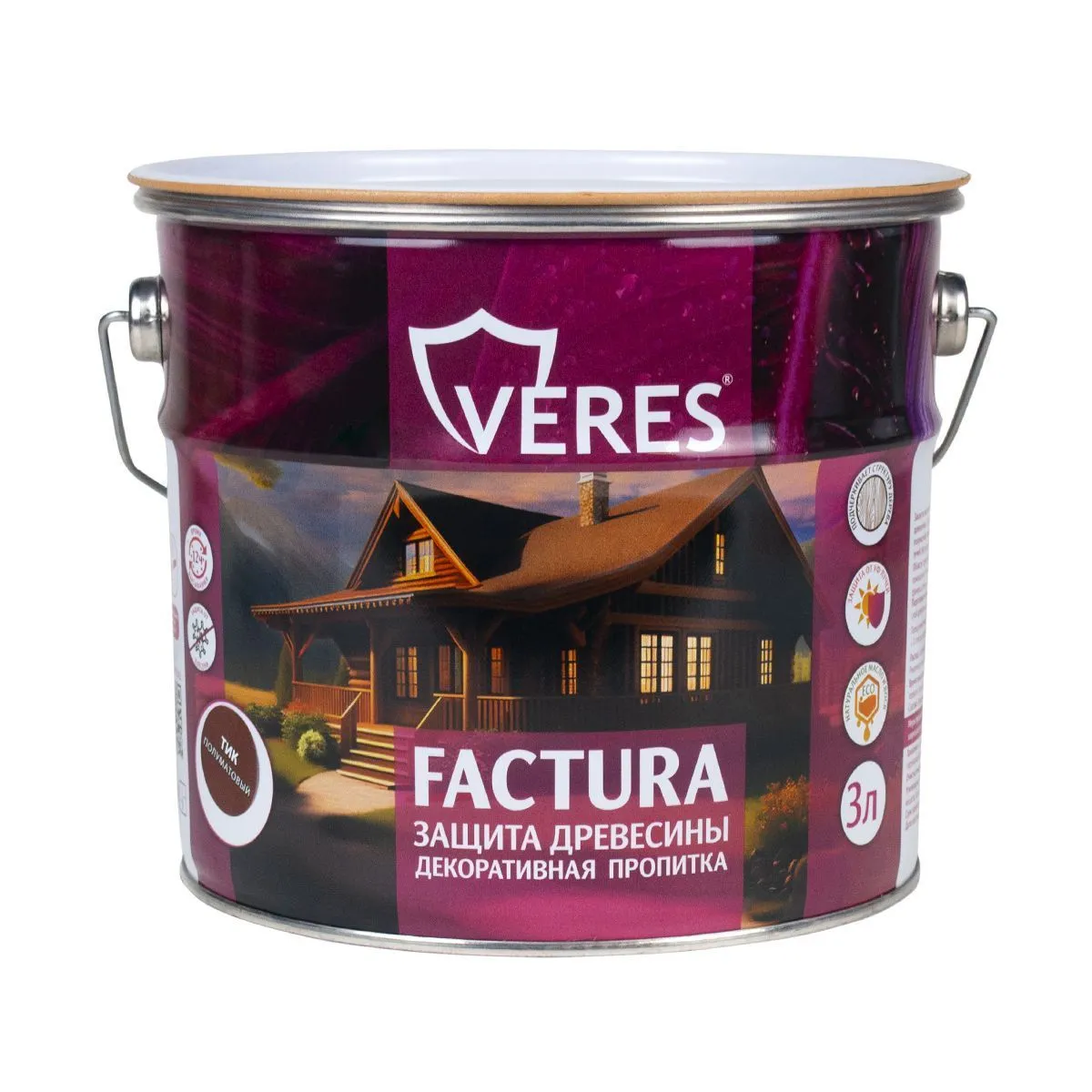ПРОПИТКА ДЕКОРАТИВНАЯ "FACTURA" ТИК 3 Л (1/4) "VERES"
