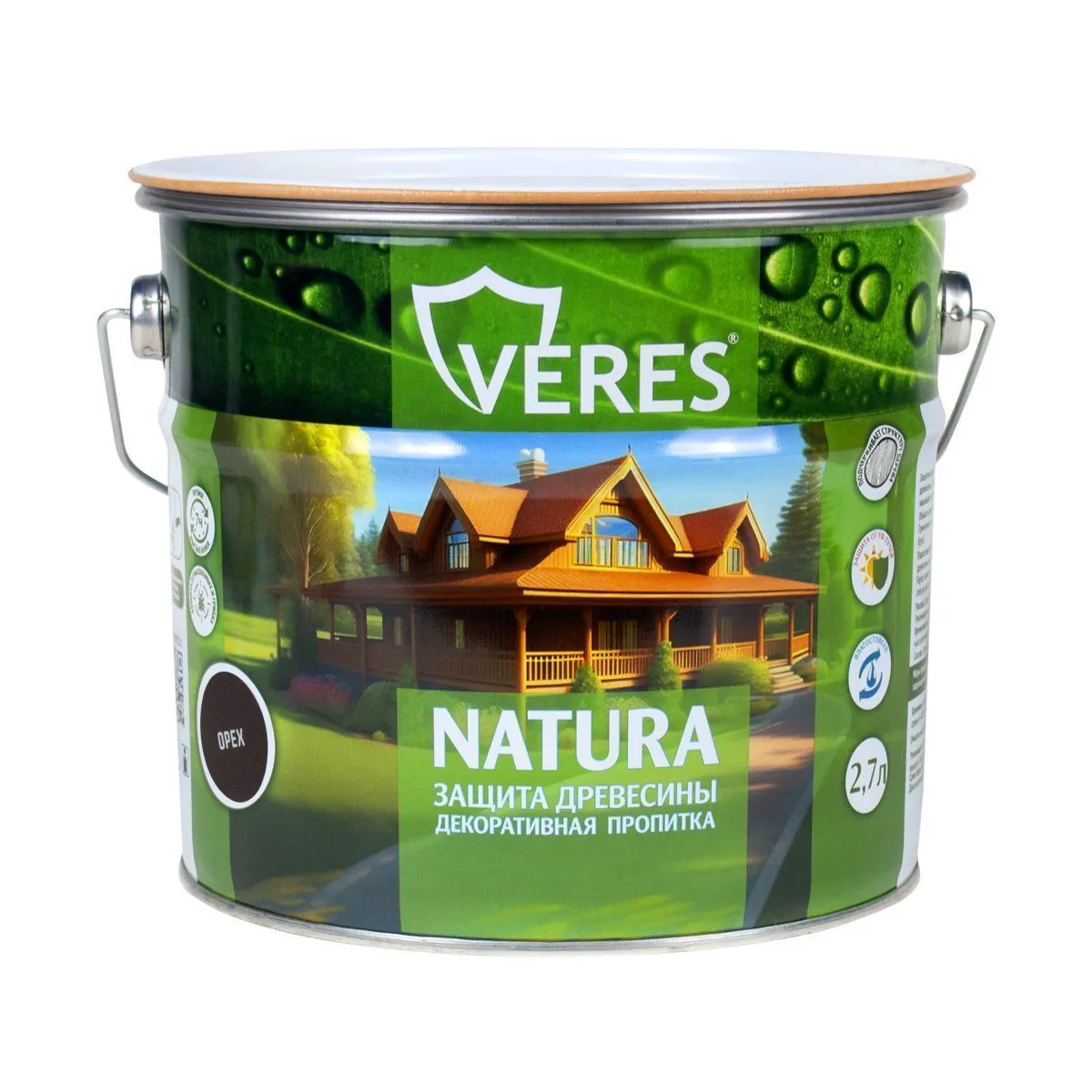 ПРОПИТКА ДЕКОРАТИВНАЯ "NATURA" ОРЕХ 2,7 Л (1/4) "VERES"