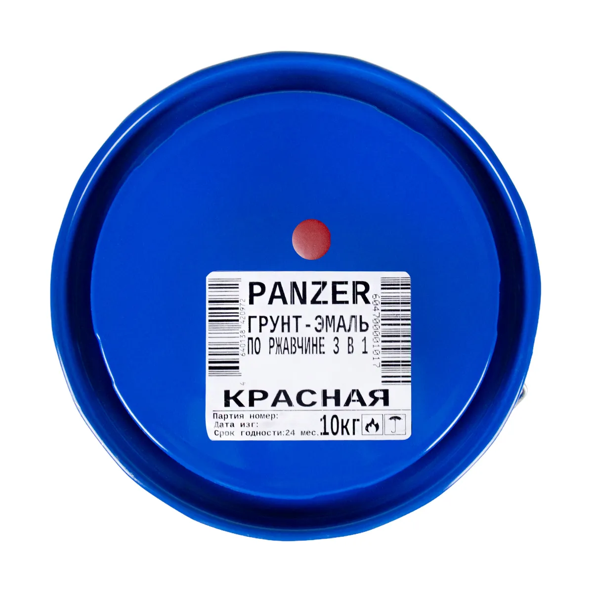 ГРУНТ- ЭМАЛЬ ПО РЖАВЧИНЕ ГЛАДКАЯ "PANZER" КРАСНАЯ 10 КГ (1)